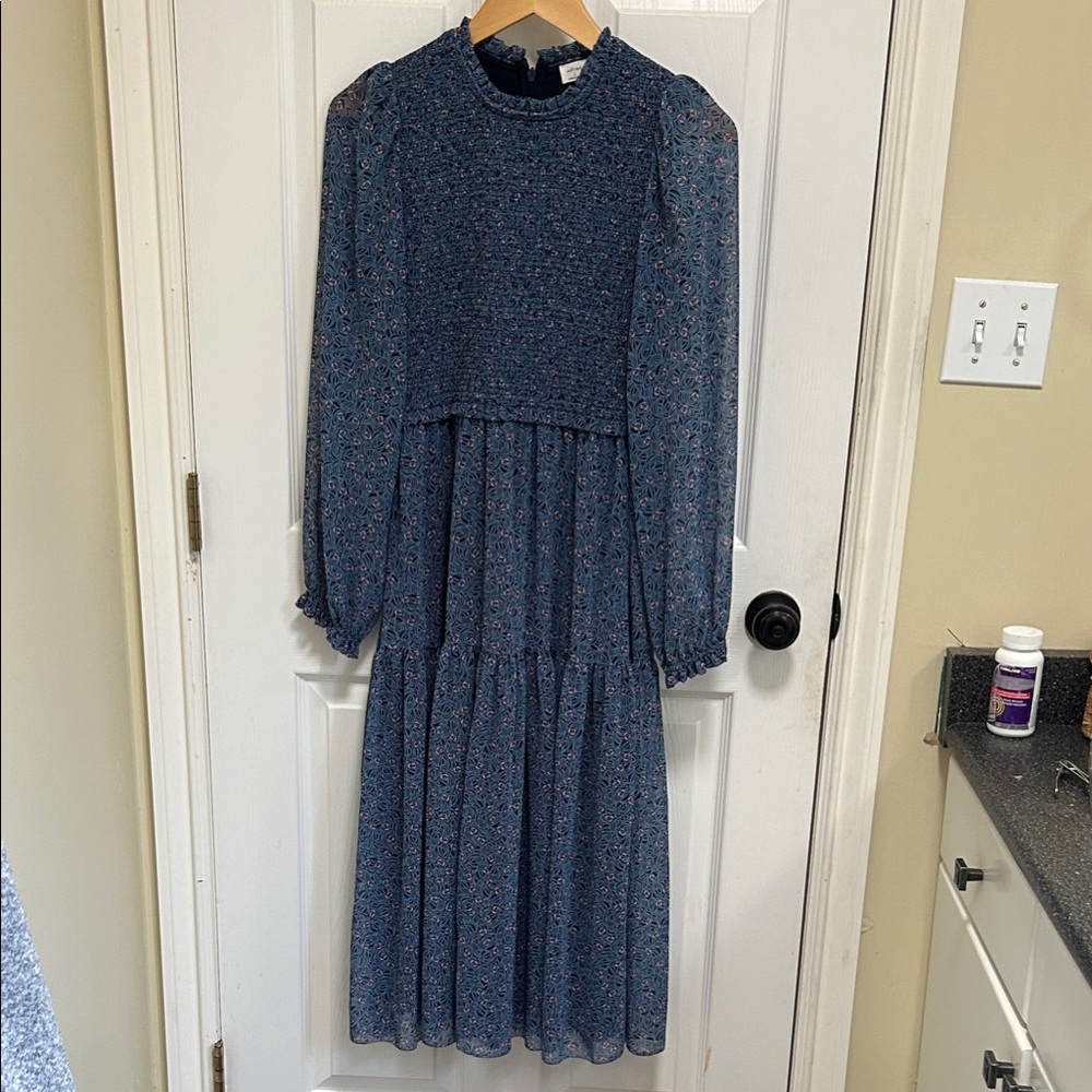 Wilfred Navy Floral Long Sleeve Dress